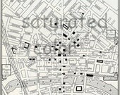 Rochester New York NY map -  Vintage 1950s Original Heart of Rochester, NY   - Wonderful Old Landmarks & Details