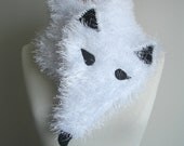 Polar Fox Scarf , Unique Christmas gift , 3D Animal Costume, Faux Fur, Funny and Furry