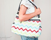 Bright Chevron Diaper Bag Set
