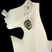 Olive Green and Gold Peacock Earrings Ships Free to US