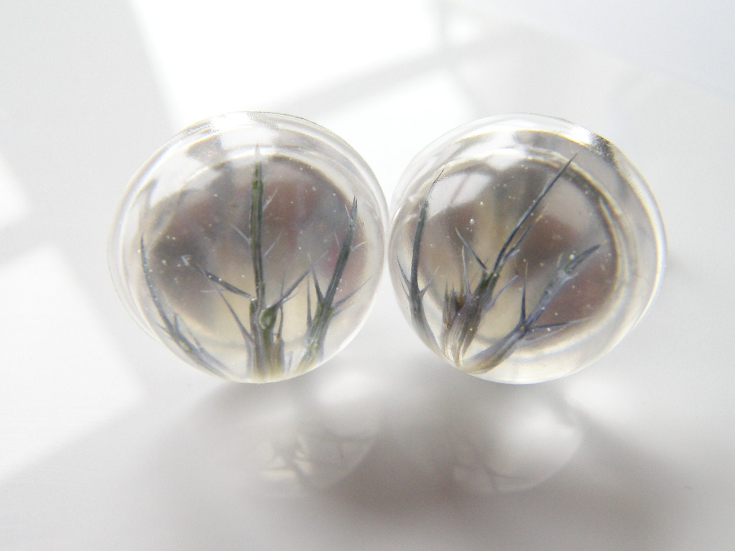 Mens Resin Cuff links, Scottish Thistle, Unique, Eco Friendly
