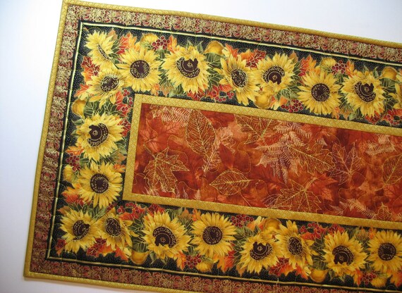 Autumn Table Runner Quilted fabric from Timeless Treasures