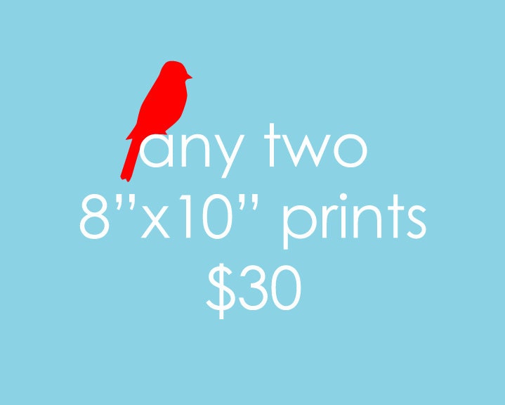 Any two 8x10 prints in the shop - SALE
