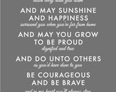 Inspirational Quote or Song - Forever Young by Rod Stewart - Custom Baby Gift - nursery art - 11x14 Print - You choose color