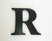 Alphabet Letter R Black