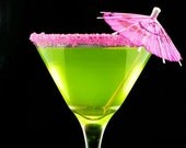 Pink cocktail sugar rim - bulk signature drinks for weddings, party planners - bulk for 75 glasses