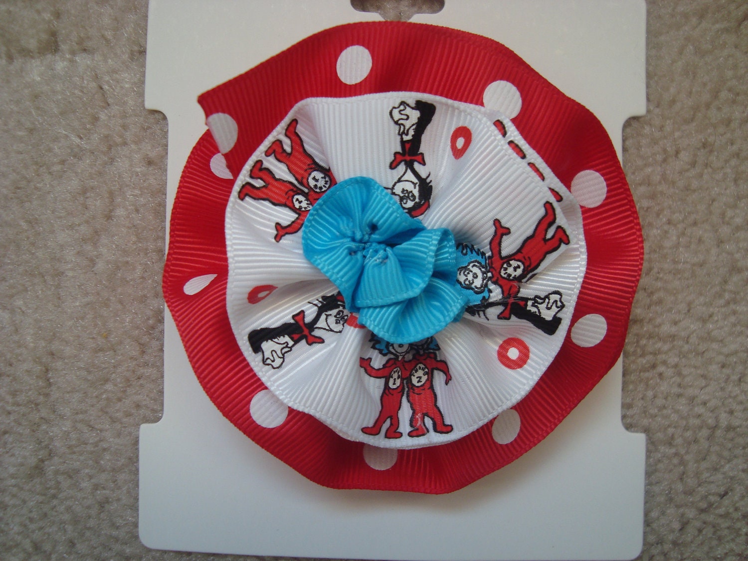 Dr. Seuss Thing One Thing Two Girls Hair Clips/Hair Bow/Hair Bow Clip