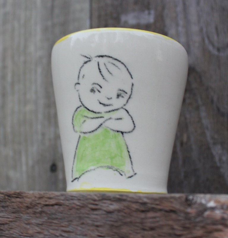 Sassy Child Cup in  Green and Yellow