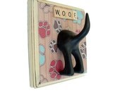 DogTail Leash Holder - Just the Paws -  Personalize it with Optional Letter Tiles