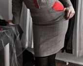 SAMPLE SALE Plaid Organic Cotton Pencil Skirt