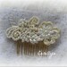 Wedding Hair Comb Vintage Lace - Bridal Hair Accessories - Beaded Lace Head Piece