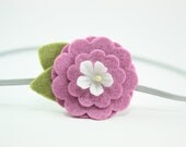 Violet Rose - Felt Flower headband - Baby Headband - Newborn Headband - Toddler Headband - Girls Headband