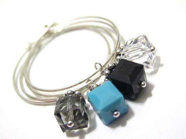 Wine Charms / Wine Markers Sterling Silver Swarovski Crystals Drink IDs Party Favors