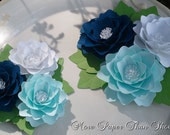 Paper Flowers - Handmade - Wedding Decorations - Table Centerpieces - Anniversary - Birthday - Made to Order - Custom Colors