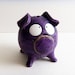 Purple Clay Piggy Bank with Personality Baby Shower Gift for Boys or Girls