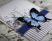 Blue Mountain Butterfly Wedding Invitation Suite