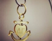 DELTA GAMMA Gold Acrylic Keychain