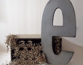 Wooden Letters Initals Letter "e" Door Hanging Rustic Wall Hanging Nursery Letters 24" tall Painted