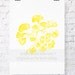 Sea Fan IV in Marigold Watercolor Print - Yellow Sea Life Art Print - Sea Coral Wall Art in Marigold