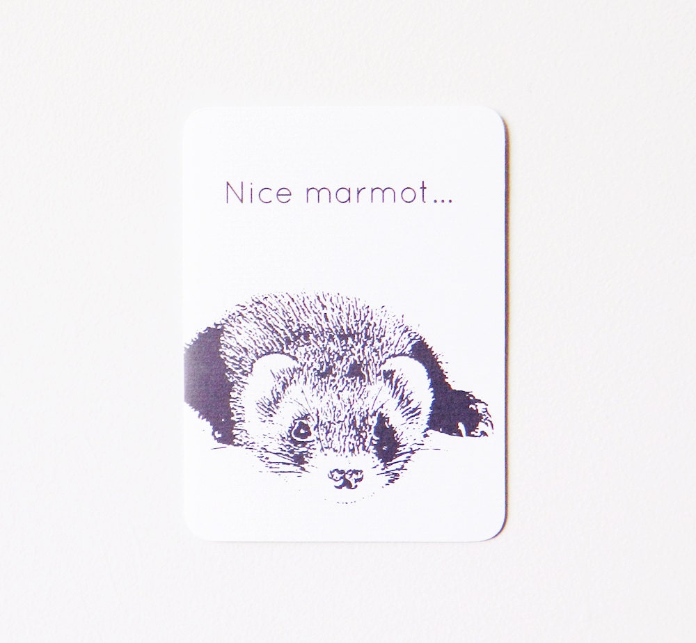 Big Lebowski Quote Card - "Nice Marmot"