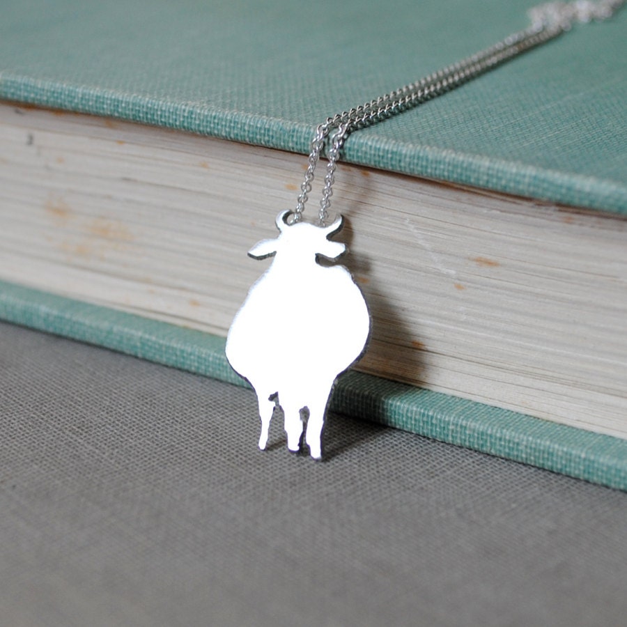 Sterling Cow Necklace