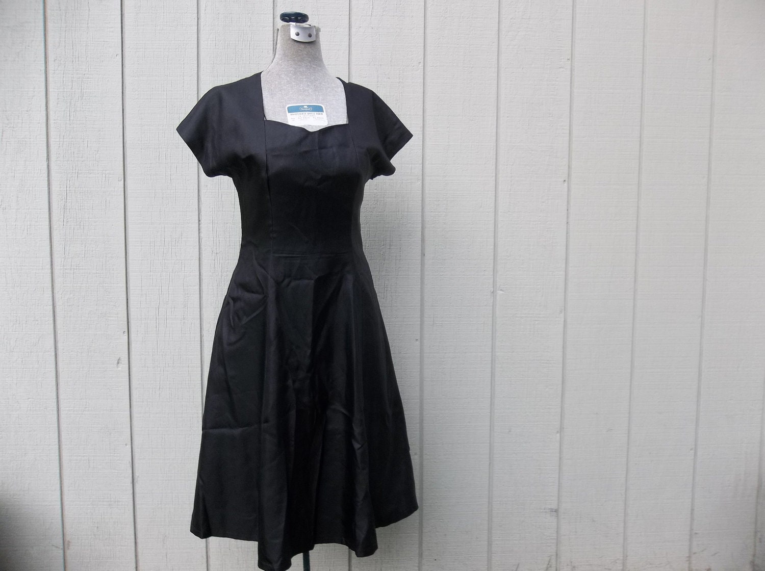 1960's Little Black Dress // Formal Cocktail Gown // LBD // Swing // Small Medium