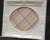 SHABBY CHIC Picture Frame Cream Photo Frame Oval Vintage Ornate Frame Wedding Display Sign Party Decor Nursery Decor Wall Decor