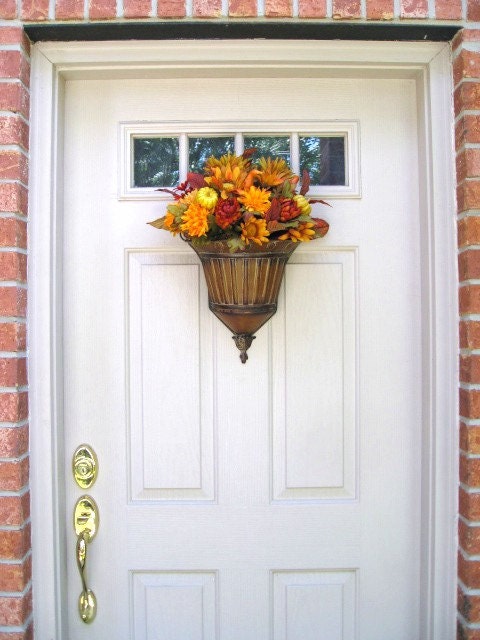 Front Door Wreaths, Rust Orange Gold, Thanksgiving Decoration, Autumn Wreaths, Fall Wreath, Fall Door Decor, Holidays, Harvest Fall Wreath