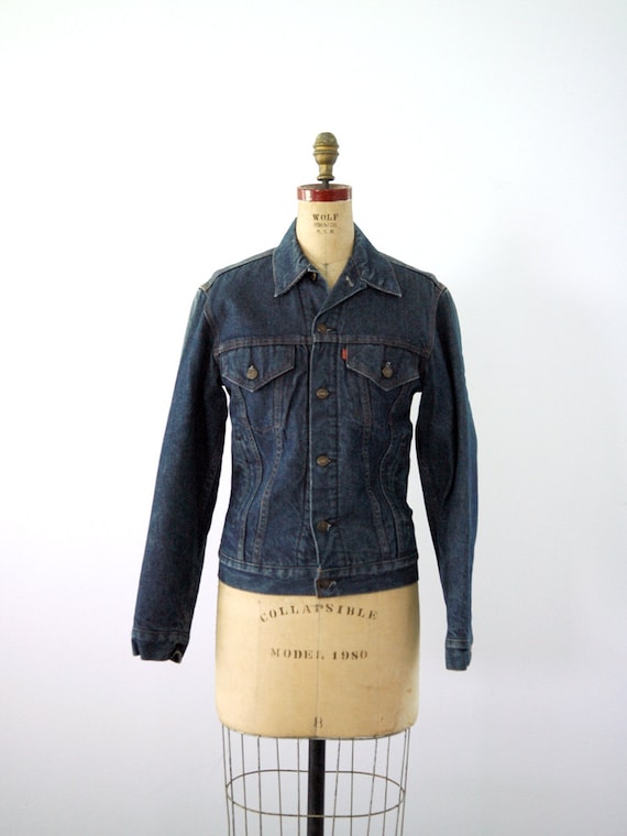 1970s Levis Denim Jacket / Flannel Lined Jean Jacket