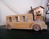 Toy Tour Bus, Old Time Design for Children or Collections