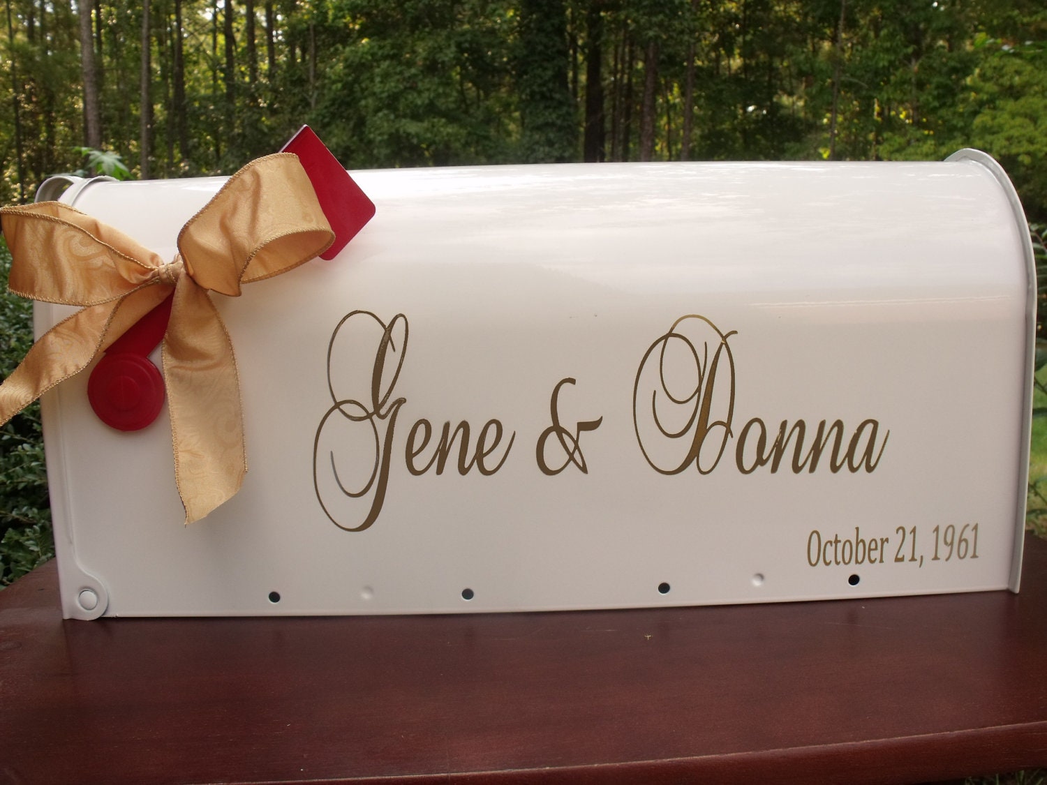 Personalized Mailbox Wedding Card Box Holder