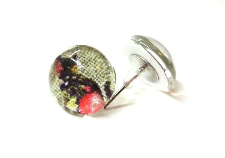 Pretty Kitty - Glass Cat Post Earrings - Glamour365