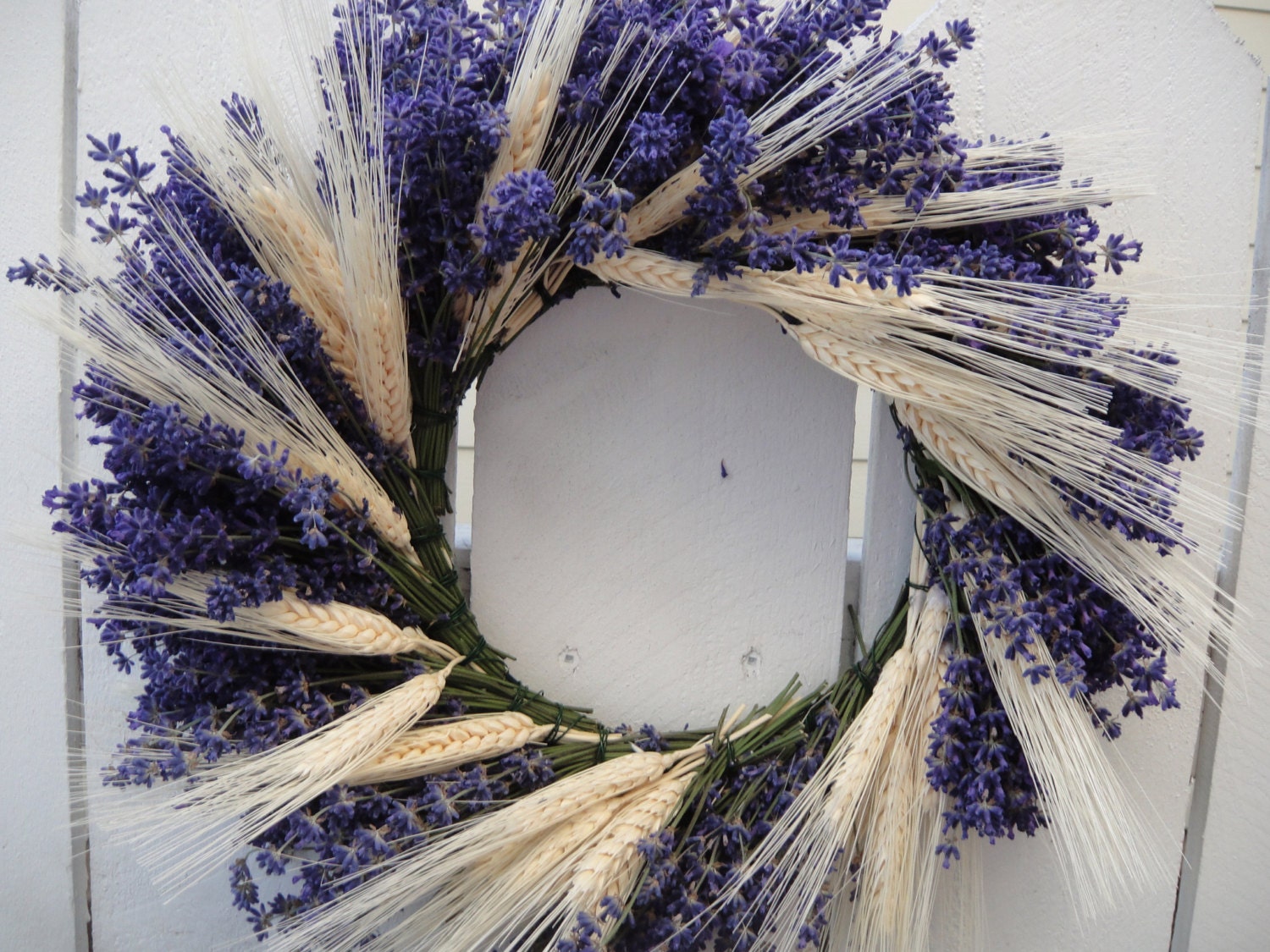 Lavender and Wheat Wreath     Hand Crafted Wreath    Natural Wreath  Fragrant Wreath   Lavender