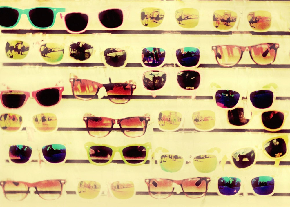 Sunglasses Summer Beach Ocean Glasses Boardwalk - 5x7 art photography print by Dawn Smith
