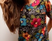 90s southwest ABSTRACT hawaiian TANK top slouchy oversize