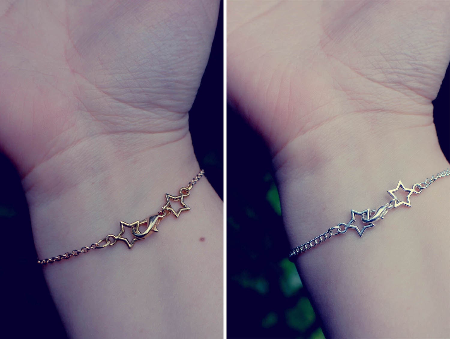 Giver of Stars - Gold OR silver plated star bracelet by benitablue