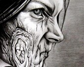 Custom Zombie Portrait 8x11" (Pencil Portrait)