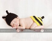 Busy Baby Bumblebee Newborn Photography Prop Crochet Pattern (599)