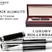 Black Pen Rollerball with Cherry wood case Great gift for a man or business executive