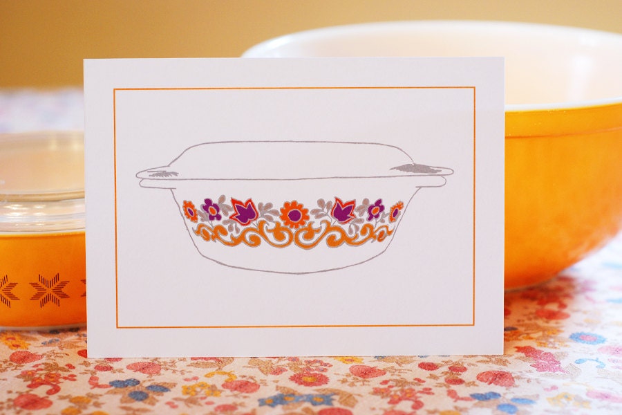 SALE - 5x7 Art Print - Vintage Pyrex - English Briarwood Casserole