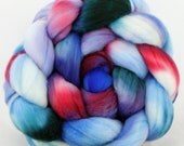 Hand dyed - SW Merino Combed Top - Spinning Fiber - Right round