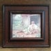 Vintage English Country Boy Print in Wood Frame