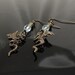 Bronze Dragon Earrings with Vintage Swarovski Crystals
