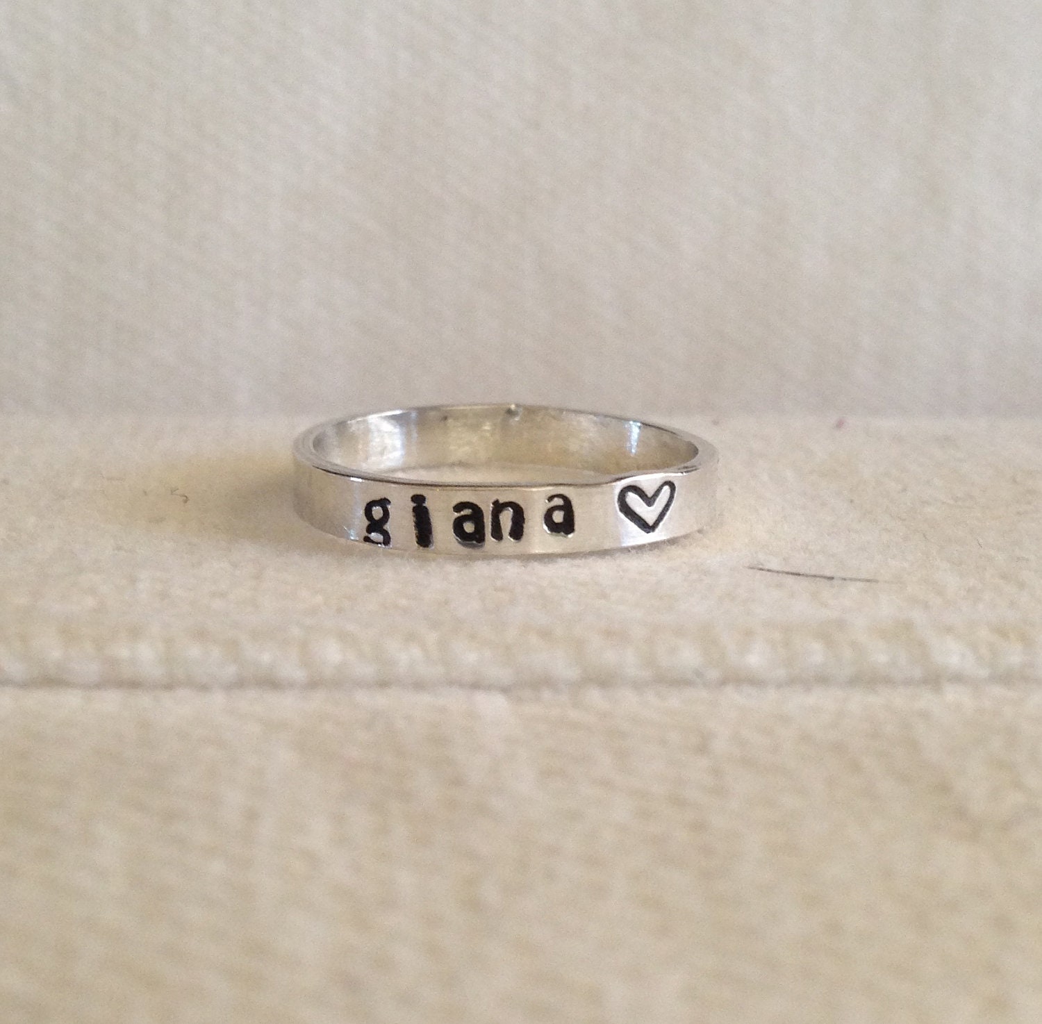 Sterling Silver Personalized Ring Band.  Custom.  Fun.  Message.  Eco Friendly.  Recycled Silver.  FREE Shipping