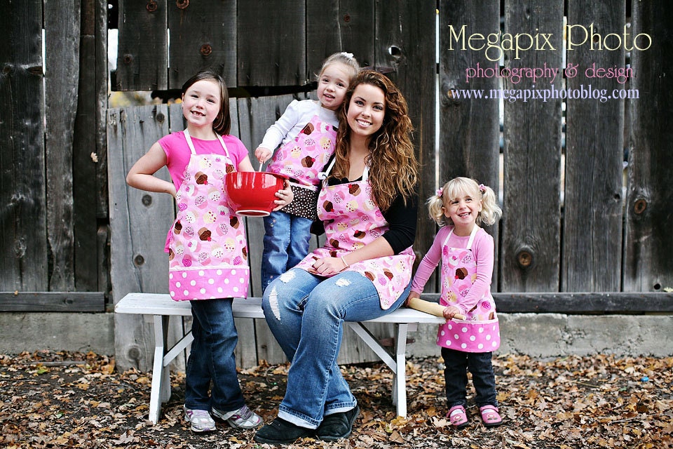 Childs Tasty Pink Cupcake Apron, Personalized Options available for extra charge