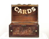 Wedding Card Trunk - Rustic Card Box - Vintage style trunk - travel and rustic style