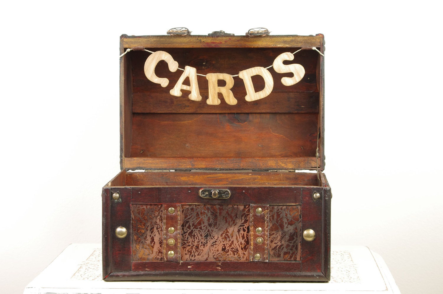 Wedding Card Trunk - Rustic Card Box - Vintage style trunk - travel and rustic style