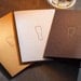 Letterpressed beer glass cards on beer paper