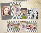 Chevron Love 4.5x8 Accordion book templates for photographers