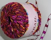 Sparkly Trail Ladder Trellis Yarn col 712 Raspberry multi